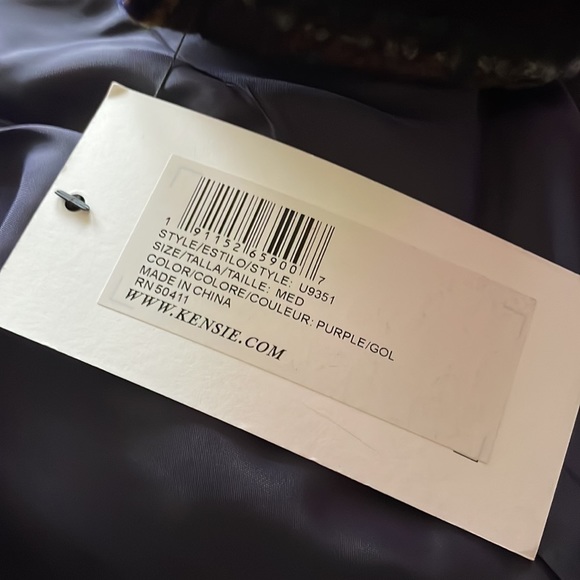 NWT  Kensie Women's Long Plaid Houndstooth Coat with Patch Pockets Woolblend - Picture 13 of 13